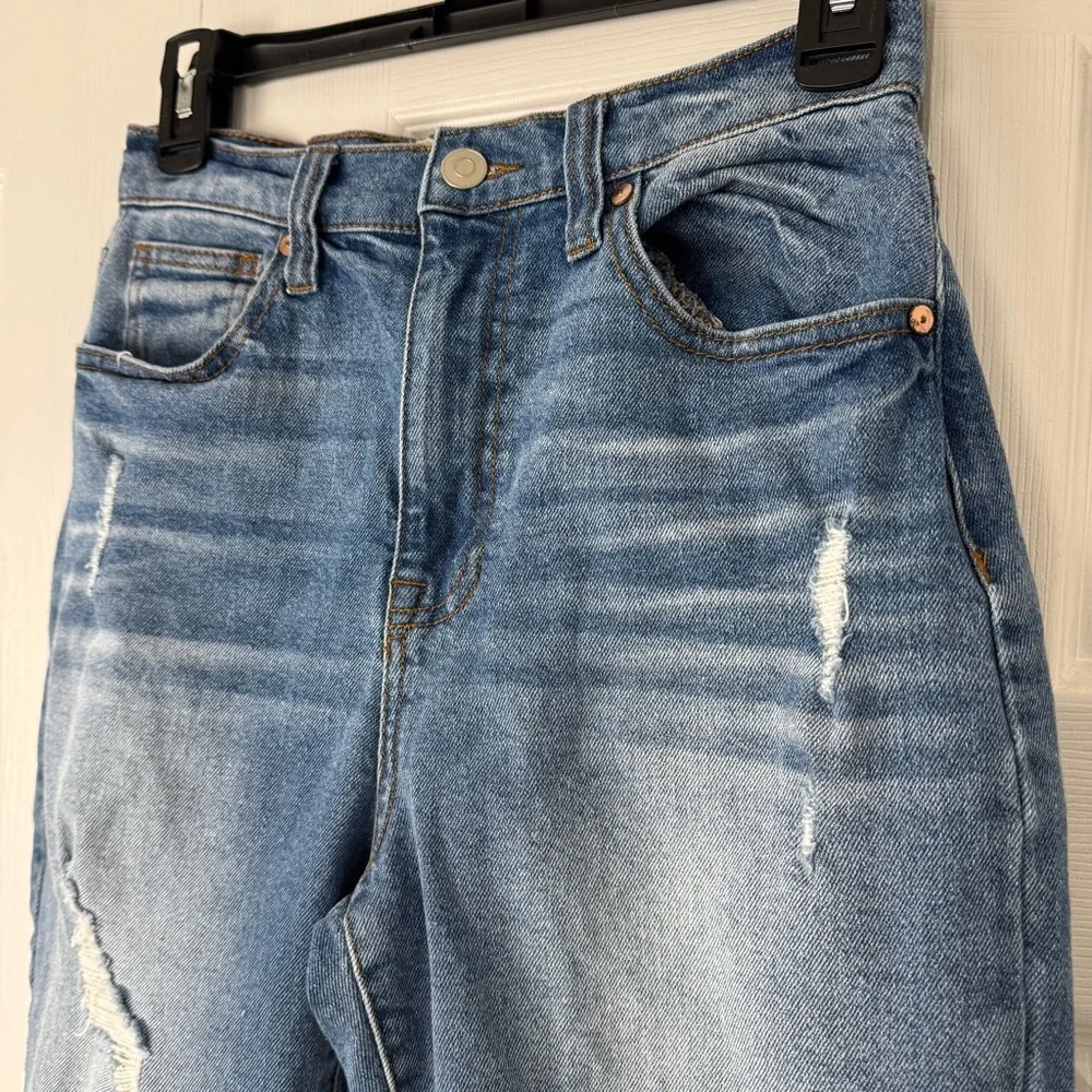 Altar’d State Women's Blue Distressed Jeans - Picture 2 of 5